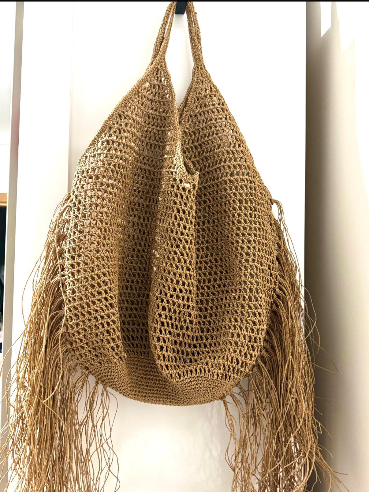 Raffia beach bag