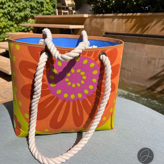 Flower Beach Bag