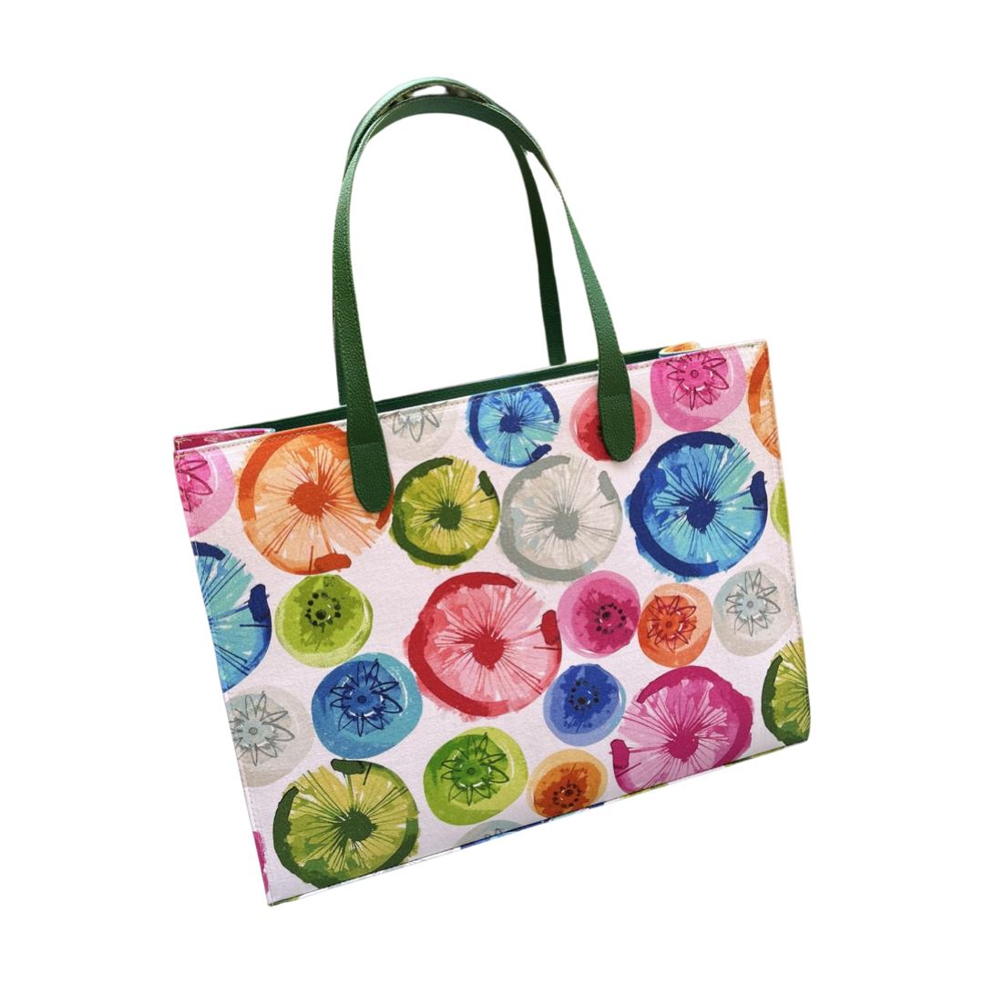 Pink Flower Beach Bag